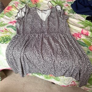 Abound Monochrome Floral Mini Dress